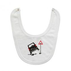 Слюнявчик  Jeep pissing on the sign - PrintSalon