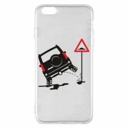 Чехол для iPhone 6 Plus/6S Plus Jeep pissing on the sign - PrintSalon