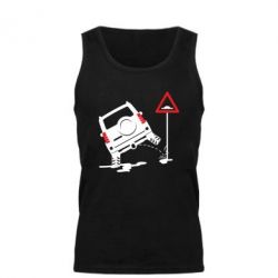 Мужская майка Jeep pissing on the sign - PrintSalon