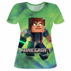 Жіноча 3D футболка Jesse from Minecraft - PrintSalon
