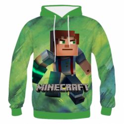 Мужское 3D худи Jesse from Minecraft