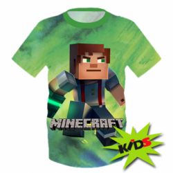 Дитяча 3D футболка Jesse from Minecraft - PrintSalon