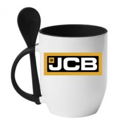 Чашка с ложкой Jgb logo2 - PrintSalon