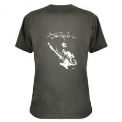 Камуфляжная футболка Jimi Hendrix афтограф - PrintSalon