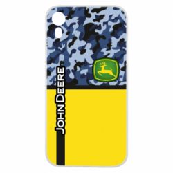 Чехол для iPhone XR John Deer camouflage blue - PrintSalon