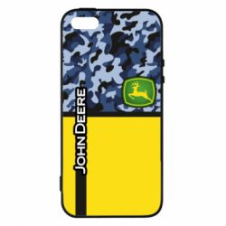 Чехол для iPhone5/5S/SE John Deer camouflage blue - PrintSalon