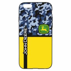 Чехол для iPhone 6/6S John Deer camouflage blue - PrintSalon