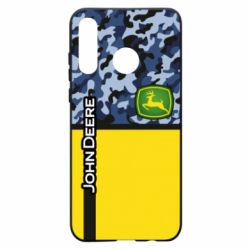 Чехол для Huawei P30 Lite John Deer camouflage blue - PrintSalon