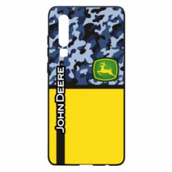 Чехол для Huawei P30 John Deer camouflage blue - PrintSalon