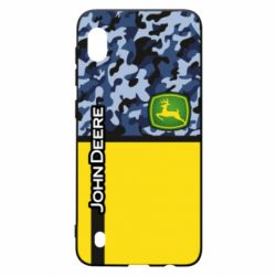 Чехол для Samsung A10 John Deer camouflage blue - PrintSalon