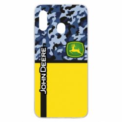 Чехол для Samsung A20 John Deer camouflage blue - PrintSalon