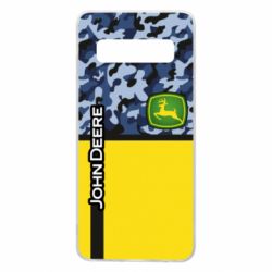 Чехол для Samsung S10 John Deer camouflage blue - PrintSalon