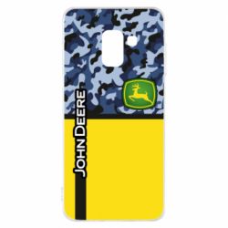 Чехол для Samsung A8 2018 John Deer camouflage blue - PrintSalon