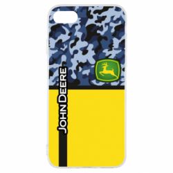 Чехол для iPhone SE 2020 John Deer camouflage blue - PrintSalon