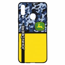 Чехол для Samsung A20s John Deer camouflage blue - PrintSalon
