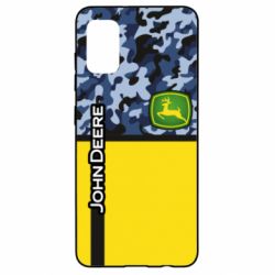 Чехол для Samsung A41 John Deer camouflage blue - PrintSalon