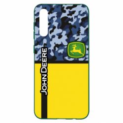 Чехол для Samsung A50 John Deer camouflage blue - PrintSalon