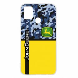 Чехол для Samsung M31 John Deer camouflage blue - PrintSalon