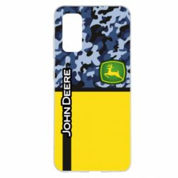 Чехол для Samsung S20 John Deer camouflage blue - PrintSalon