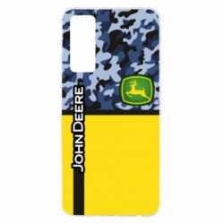 Чехол для Huawei P Smart 2021 John Deer camouflage blue - PrintSalon