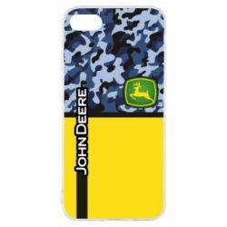 Чехол для iPhone 8 John Deer camouflage blue - PrintSalon