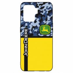 Чехол для Oppo Reno 5 Lite John Deer camouflage blue - PrintSalon