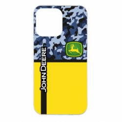 Чехол для iPhone 14 Pro Max John Deer camouflage blue - PrintSalon