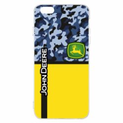Чехол для iPhone 6 Plus/6S Plus John Deer camouflage blue - PrintSalon