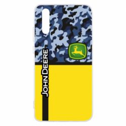 Чехол для Huawei P20 John Deer camouflage blue - PrintSalon