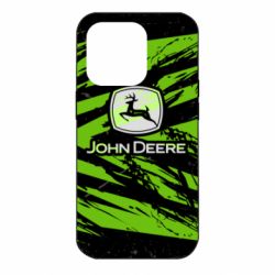 Чохол для iPhone 14 Pro John Deere and green background - PrintSalon