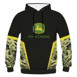 Мужское 3D худи John deere camouflage - PrintSalon
