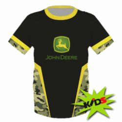Детская 3D футболка John deere camouflage