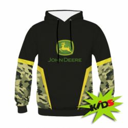 Детское 3D худи John deere camouflage - PrintSalon