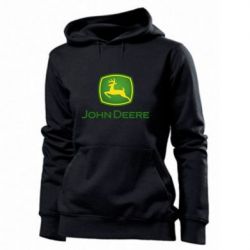 Женское худи John Deere logo - PrintSalon