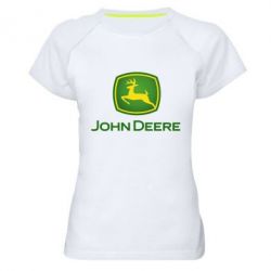 Женская футболка для спорта John Deere logo - PrintSalon