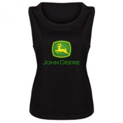 Женская майка John Deere logo - PrintSalon