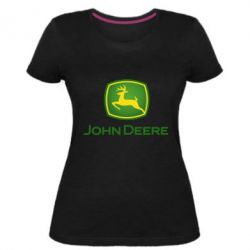 Женская премиум футболка John Deere logo - PrintSalon