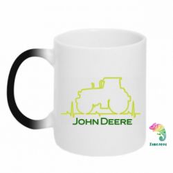 Чашка-хамелеон John deere tractor - PrintSalon