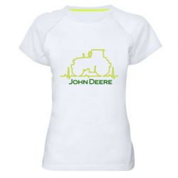Женская футболка для спорта John deere tractor - PrintSalon