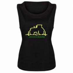 Женская майка John deere tractor - PrintSalon