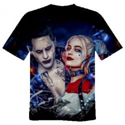 Мужская футболка 3D JOKER AND HARLEY QUINN - PrintSalon