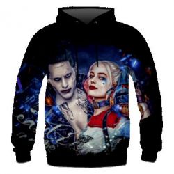 Чоловіче 3D худі JOKER AND HARLEY QUINN