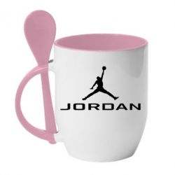Чашка с ложкой Jordan - PrintSalon