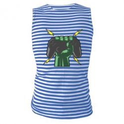 Майка-тельняшка Joystick in hand - PrintSalon