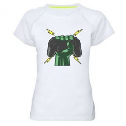 Женская футболка для спорта Joystick in hand - PrintSalon