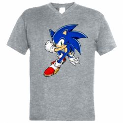 Чоловіча футболка з V-подібним вирізом Ёж Соник - PrintSalon