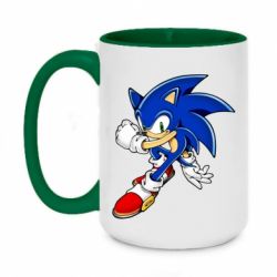 Чашка двокольорова велика Ёж Соник - PrintSalon