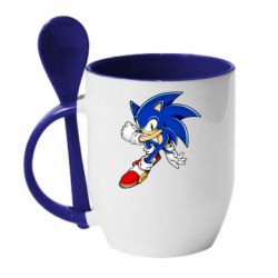 Чашка з ложкою Ёж Соник - PrintSalon