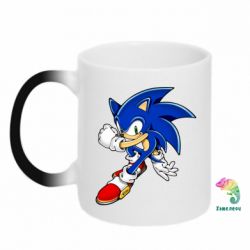 Чашка-хамелеон Ёж Соник - PrintSalon