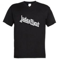 Мужская футболка  с V-образным вырезом Judas Priest Logo - PrintSalon